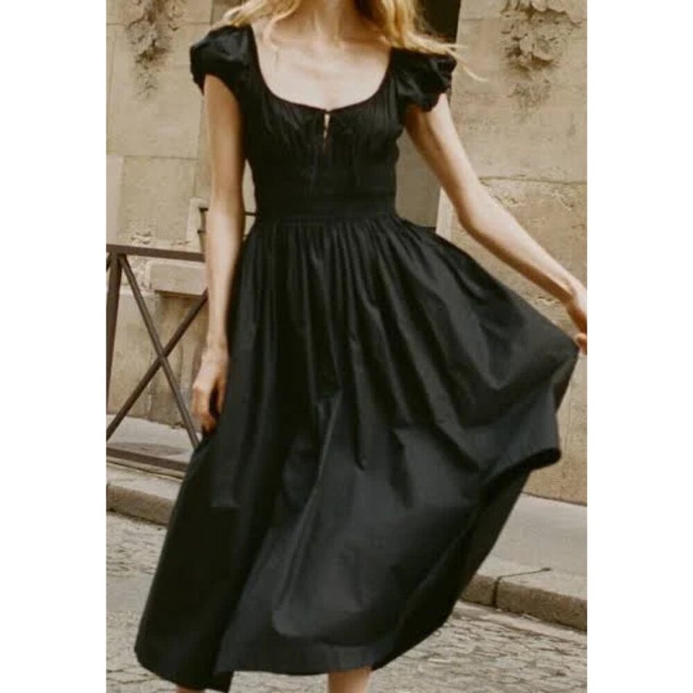 DÔEN Quinn Dress Black Small NWT